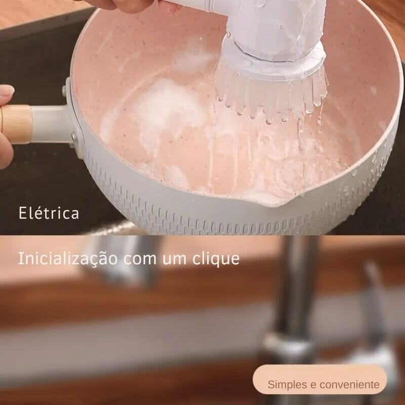 Escova de Limpeza Elétrica Multifuncional Sem Fio