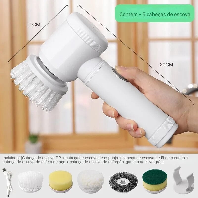 Escova de Limpeza Elétrica Multifuncional Sem Fio