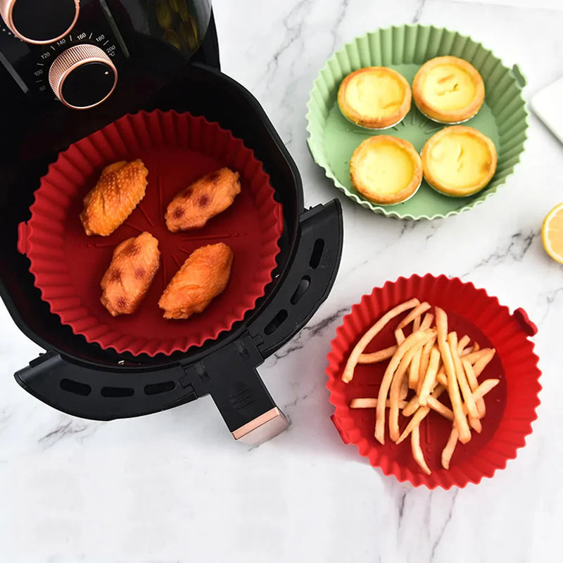 Kit com 3 Formas De Silicone Para Airfryer