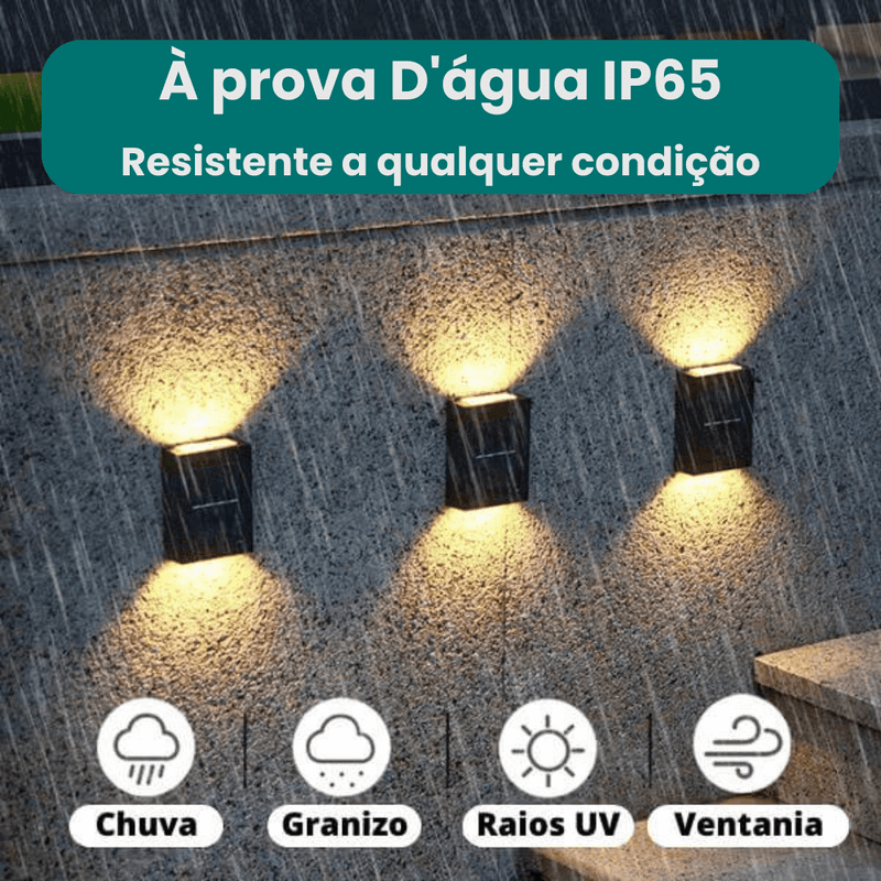 Kit Luminárias LED Recarregáveis com Luz Solar