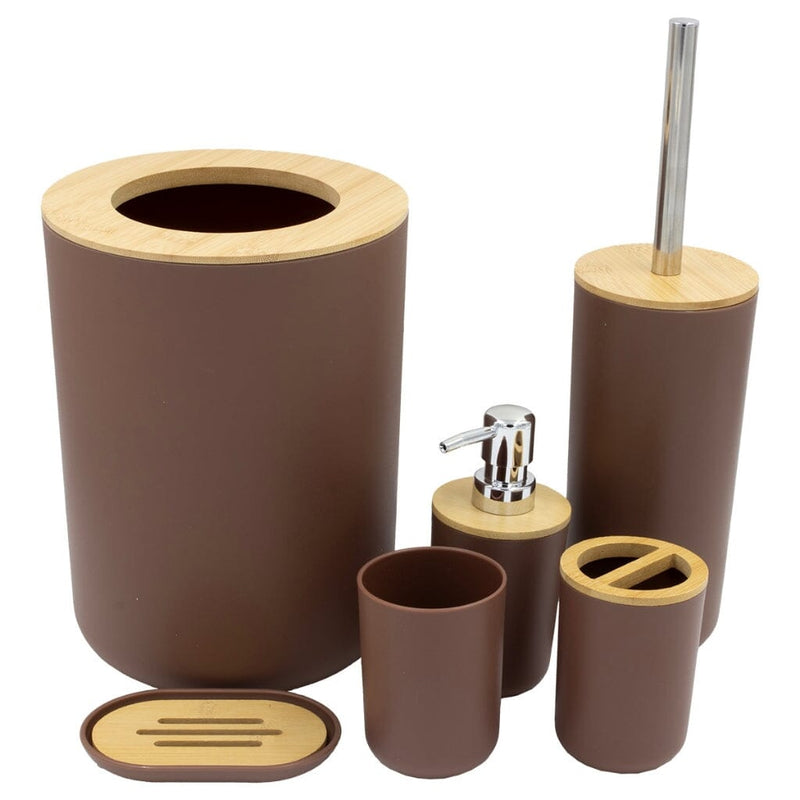 Kit para Banheiro Bambu Luxo - 6 Peças