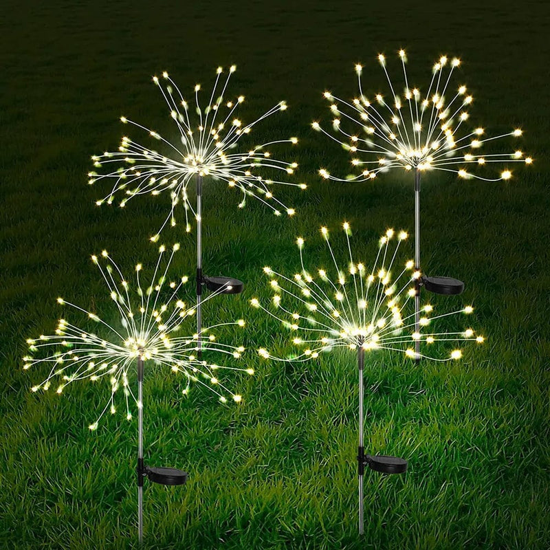 Luminária Solar de Jardim LED Fogos de Artifício