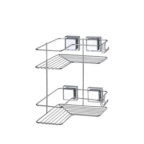 Prateleira para Banheiro de Canto Com Fixação por Sucção Ventosa