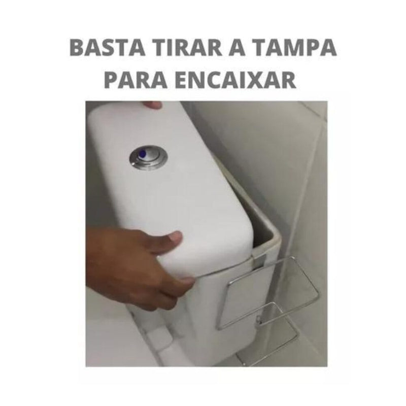 Suporte Para Papel Higiênico Com Fixação Por Sucção Ventosa