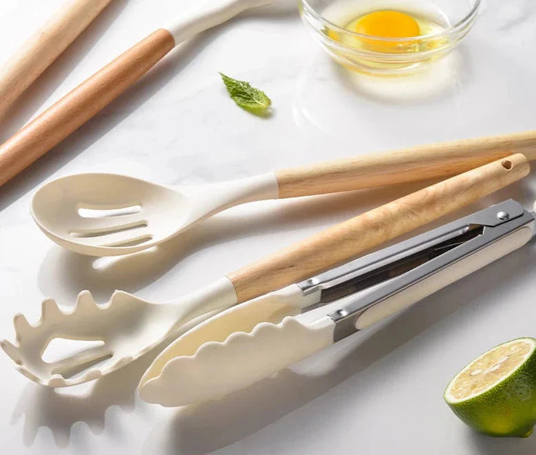 Utensílios de Cozinha de Silicone - Kit com 14 Peças